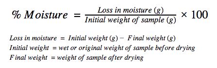 baking moisture meter weight loss